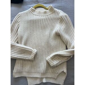 Cozy White Knit Sweater